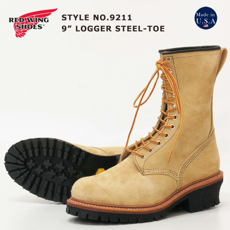 楽天市場】REDWING レッドウィング 9インチ ロガー レザー ブーツ Tan