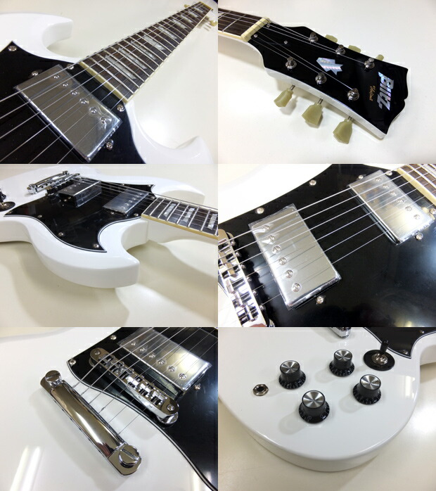 楽天市場】エレキギター 初心者セット Blitz BSG-STD/WH SGタイプ 15点