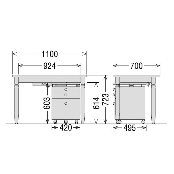 楽天市場】カリモク 学習机/ デスクセット（天板昇降ワゴン付き