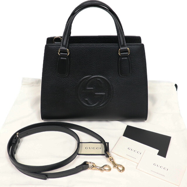 楽天市場】（美品）グッチ GUCCI ソーホー 2way ハンドバッグ 黒