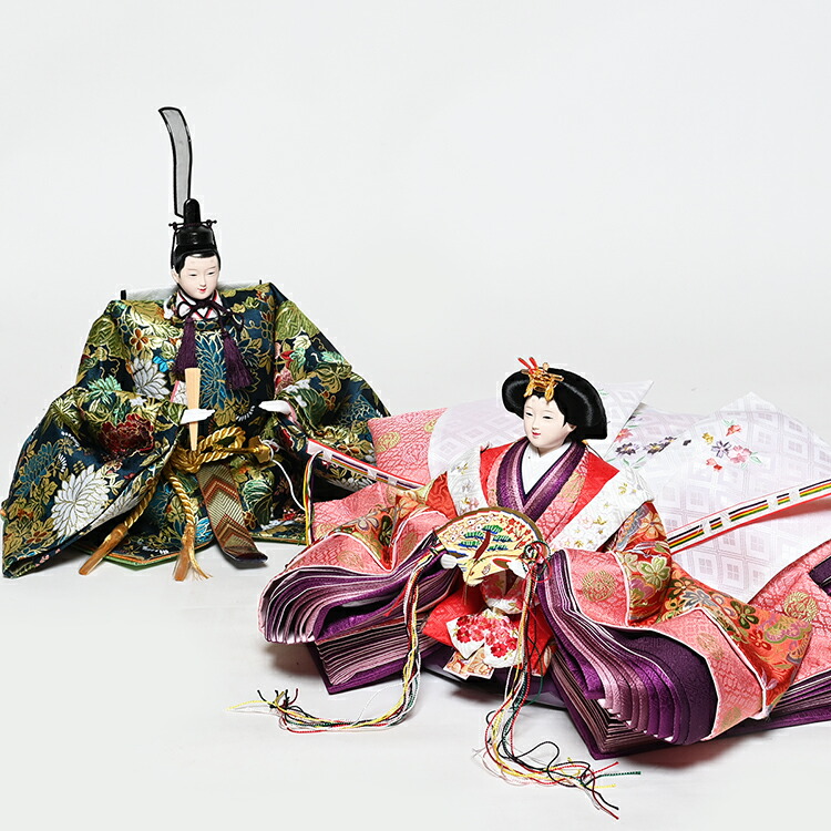 楽天市場】【雛人形】【緋毛氈七段】七段飾 万葉雛 緋毛氈段：九番親王