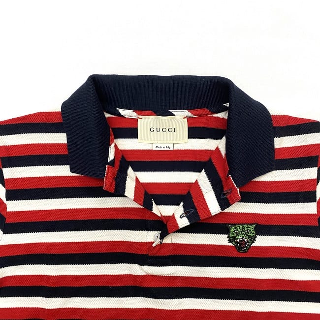 楽天市場】【送料無料】 グッチ ポロシャツ レッド ネイビー ホワイト