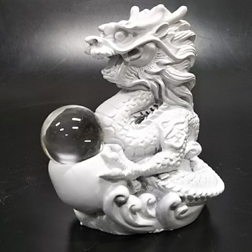 楽天市場】白龍 龍 置物 （沢山のお願い） 風水 龍の置物 風水グッズ