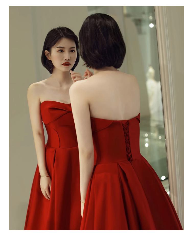 楽天市場】赤い ロングドレス【着後レビュー特典】シンプルで