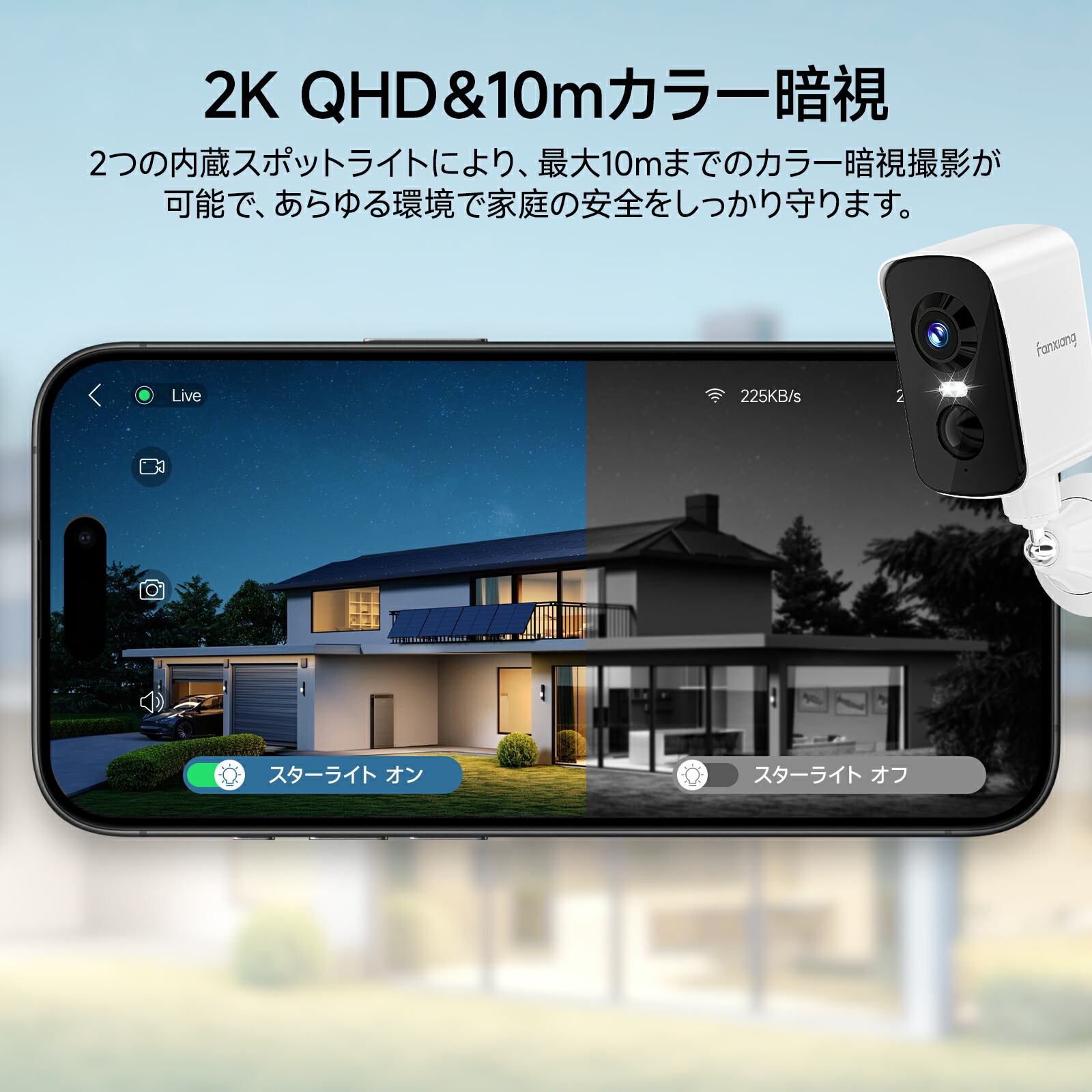 楽天市場】防犯カメラ ワイヤレス マグネット式 穴あけ不要 屋外 屋内