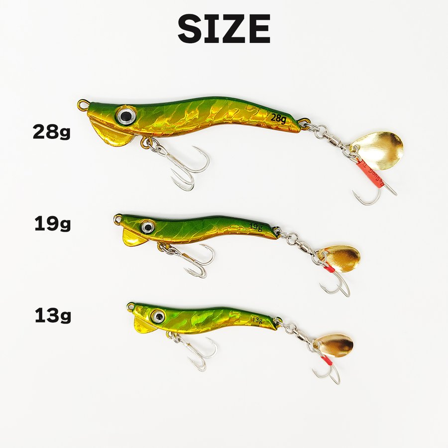 楽天市場】ジグスピナー エギ型 メタルジグ スピンテールジグ 6色