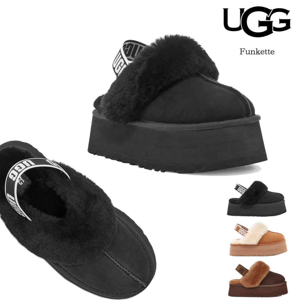 楽天市場】【shoes15】UGG ファンケット 厚底 スリッポン BLACK CHE