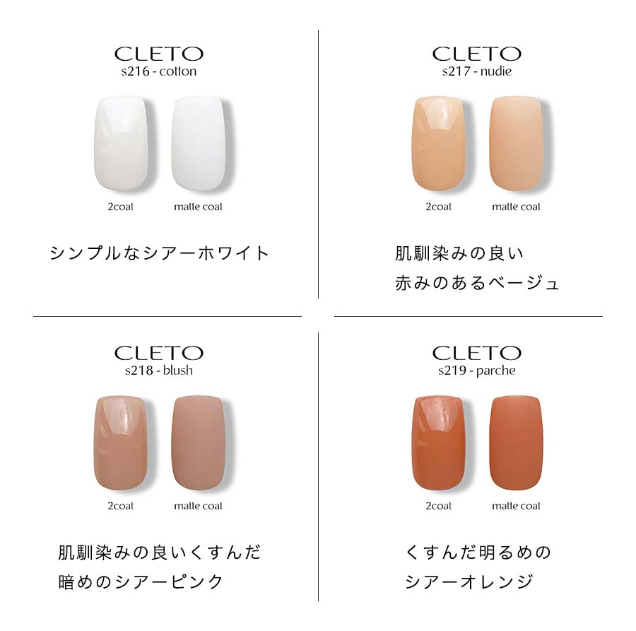 楽天市場】CLETO クレト カラージェル 2.7g 全11色［s216~s226］さとう