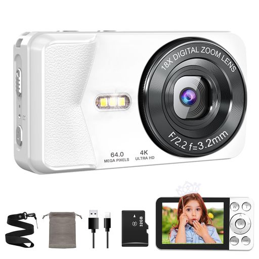 楽天市場】QZTCAMERAデジカメ4Kデジタルカメラ6400万画素Type-C