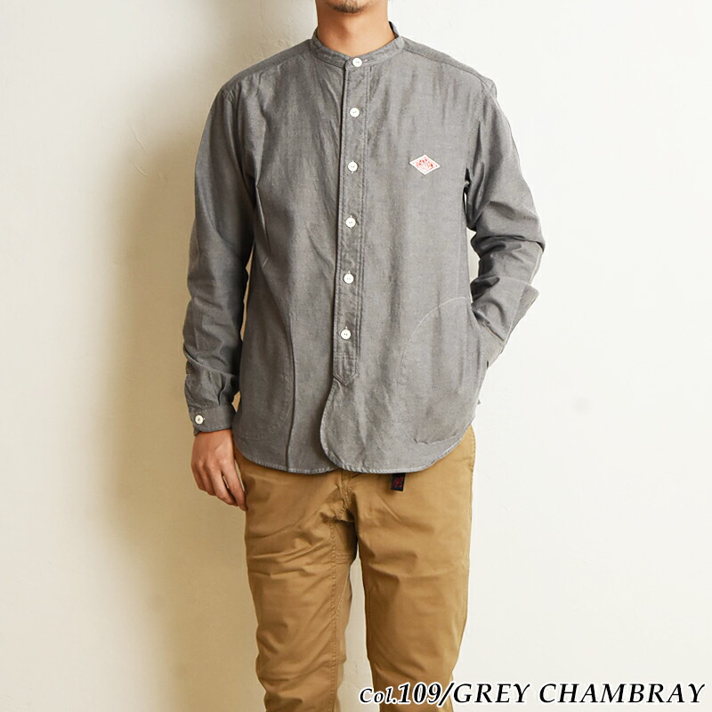 楽天市場】DANTONダントン バンドカラーシャツ 先染ビエラ起毛 メンズ