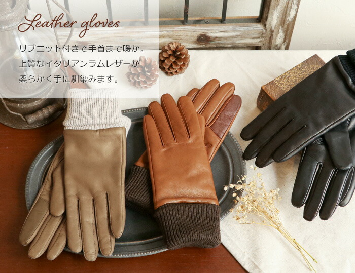 楽天市場】手袋 レディース レザー 日本製 カシミヤ 裏地 羊革【手袋