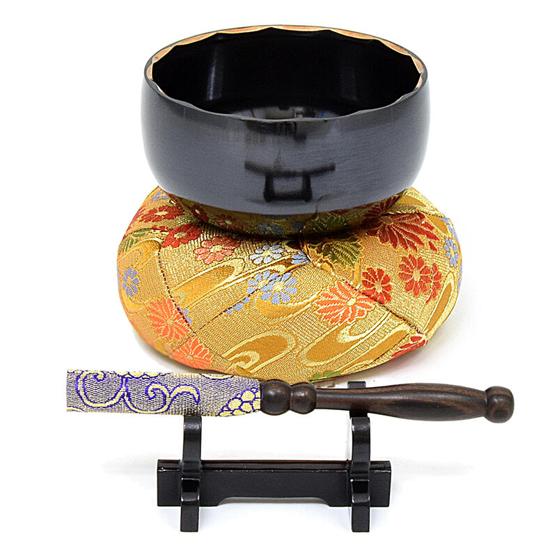 楽天市場】【高級おりんセット】本焼き／砂張／蓮型おりん／3寸5分（径