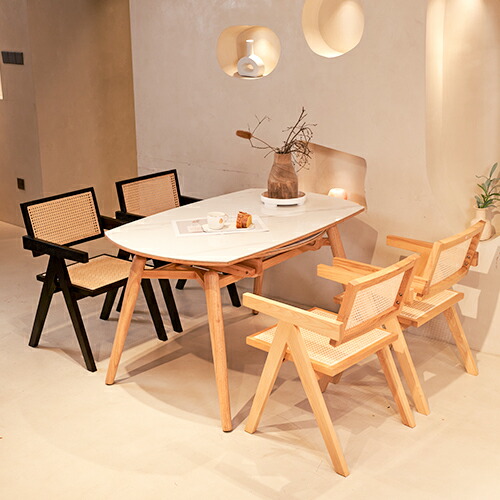 楽天市場】【レビュー特典】ダイニングチェア ラタンチェア 天然木