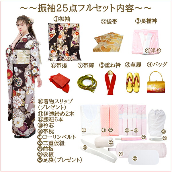 楽天市場】仕立上り 京友禅 正絹 振袖 25点 セット 黄 成人式 ふりそで