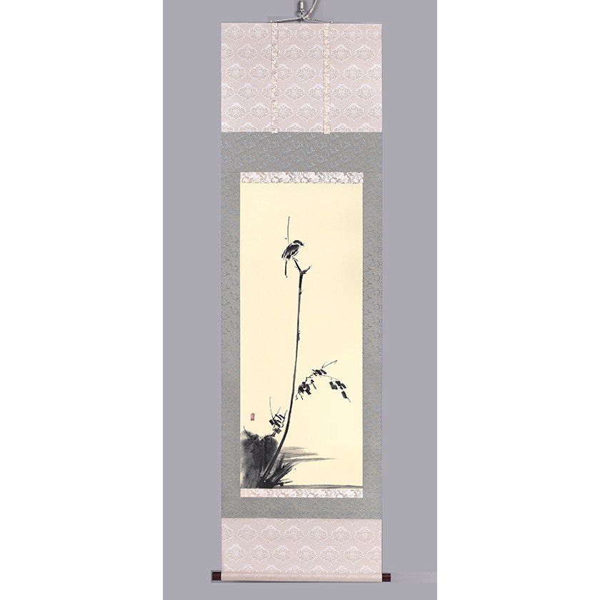 楽天市場】宮本武蔵 「枯木鳴鵙図」 複製 掛軸 : 光ネット組合 楽天市場店