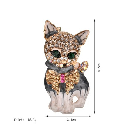 楽天市場】スワロフスキー 猫 ( ネコ )ブローチ : Aquarius