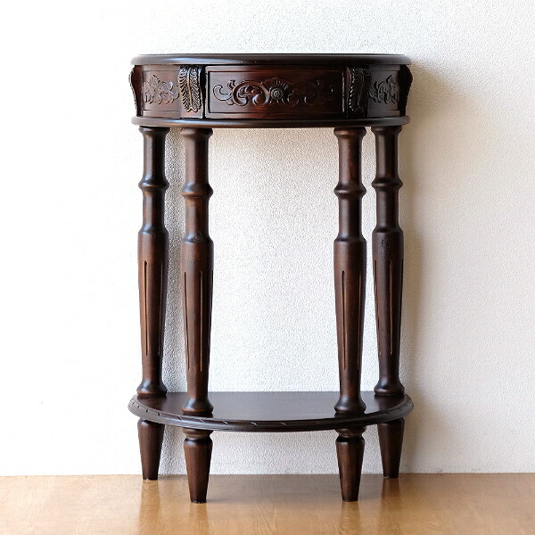 アンティークデザイン◾️木製コンソールテーブル 飾り台 ディスプレイ