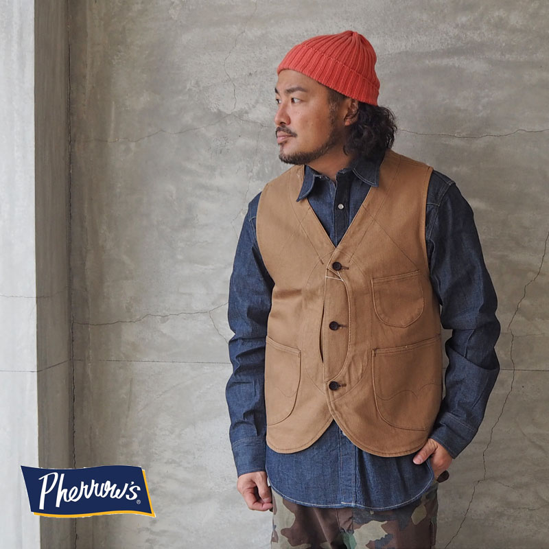 楽天市場】PHERROW'S フェローズ ベスト 20S-100WV メンズ