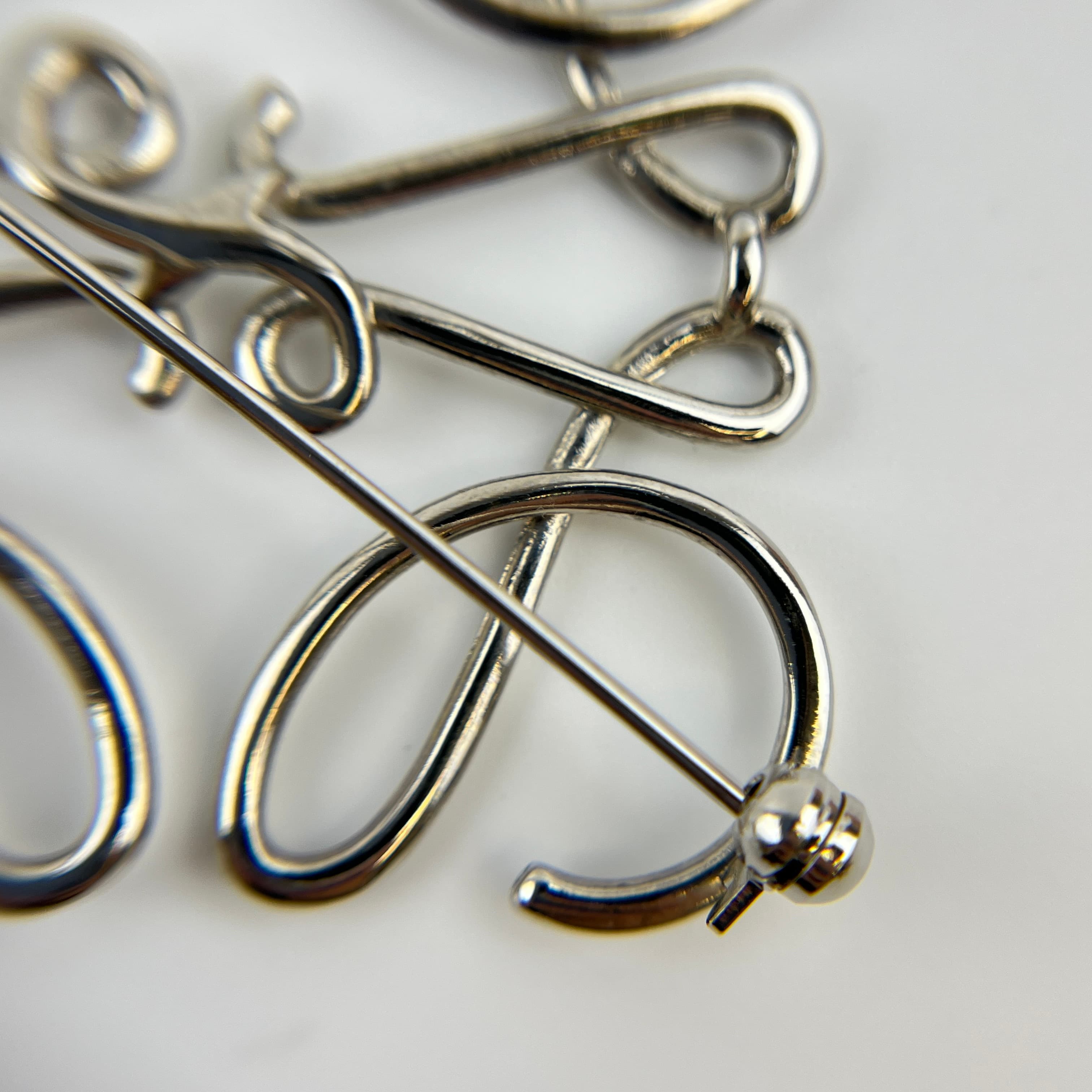 楽天市場】【中古】LOEWE ロエベ アナグラム ブローチ シルバー