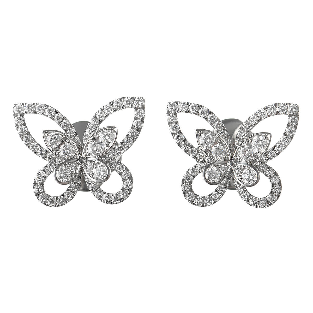 楽天市場】グラフ GRAFF バタフライ シルエット ダイヤ ピアス RGE879