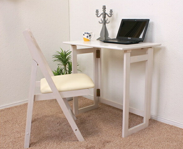 楽天市場】折りたたみデスク＆チェアーセット 2点セット 天然木製