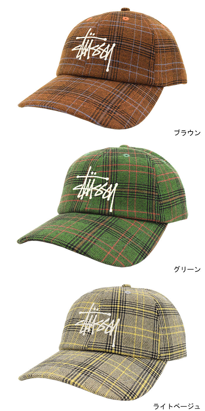 楽天市場】ステューシー STUSSY キャップ 帽子 Big Logo Plaid Low Pro