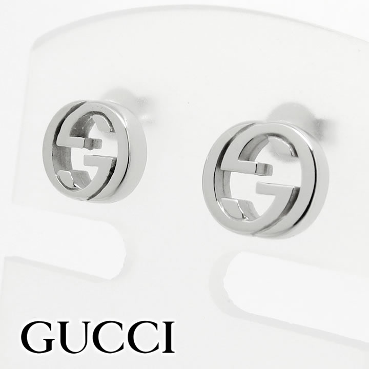 楽天市場】グッチ ピアス GUCCI スタッズピアス インターロッキングG