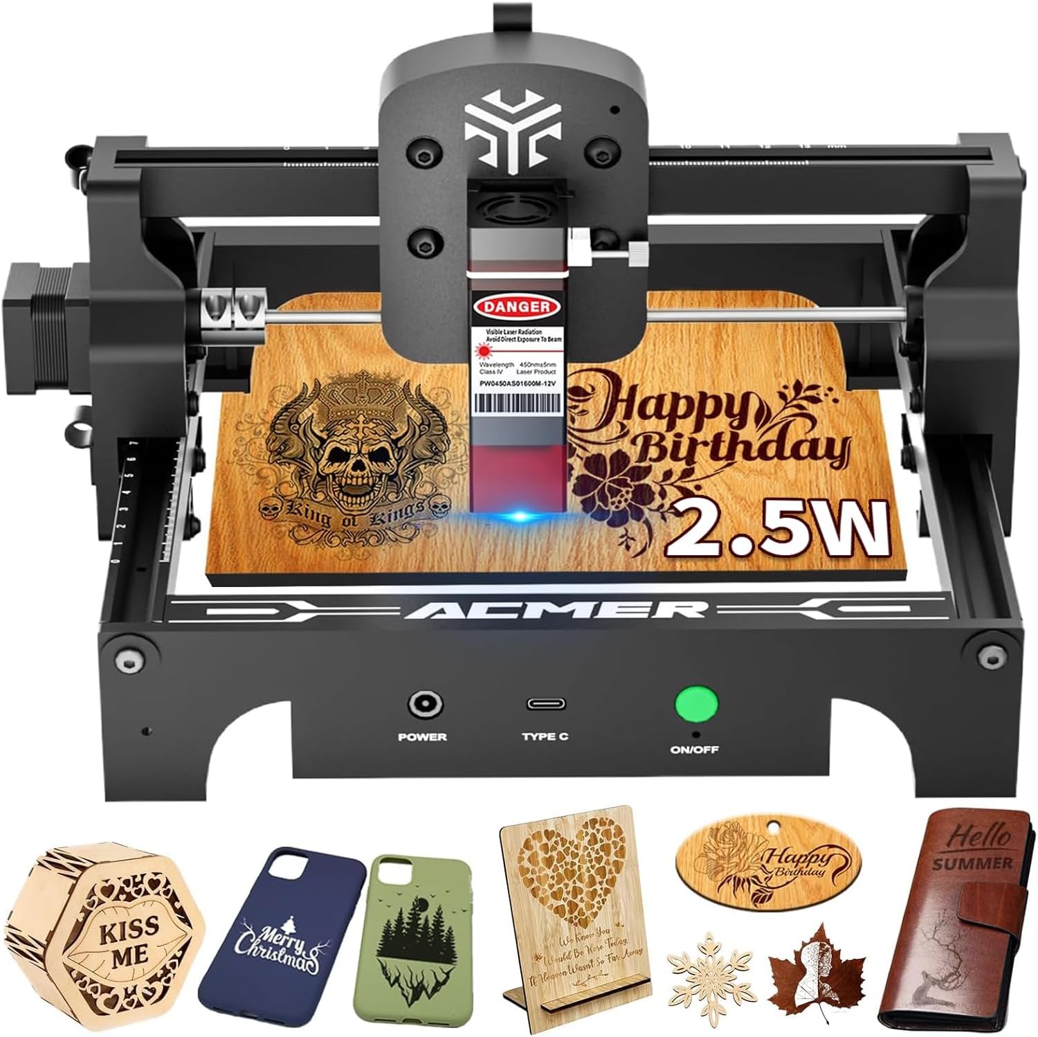 楽天市場】ACMER S1 レーザー彫刻機 2500mW/3500mW/6000mW 入門 初心者