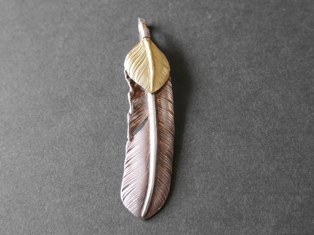 楽天市場】goro's(ゴローズ) 特大フェザー K18金ハート付き(上金) 右