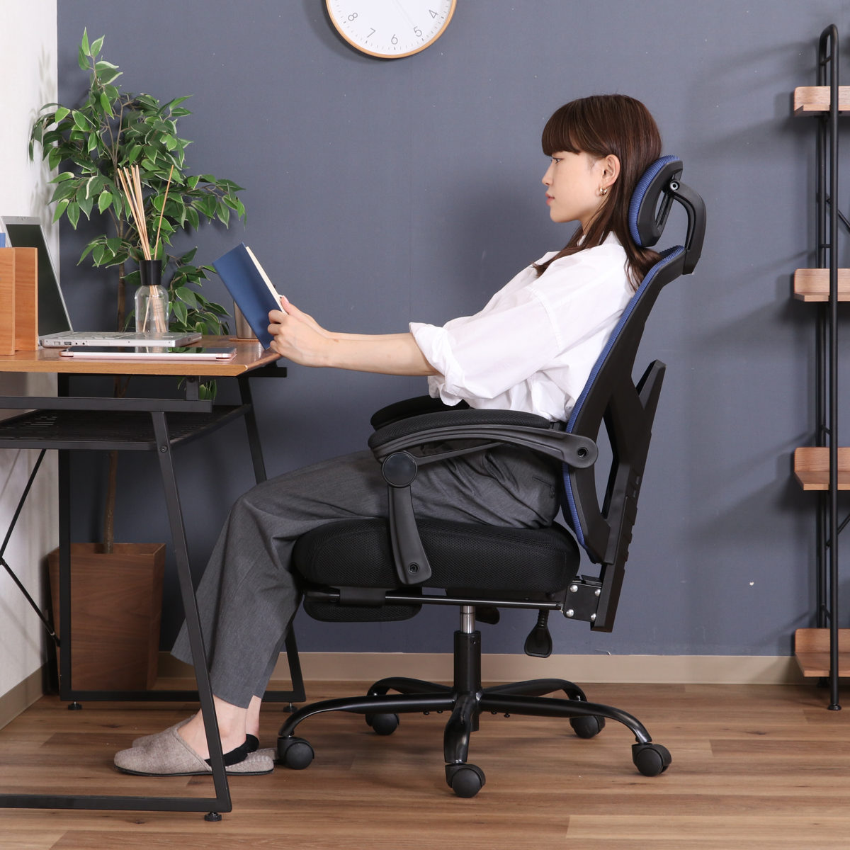 楽天市場】デスクチェア オフィスチェア 座面高42.5～49.5cm