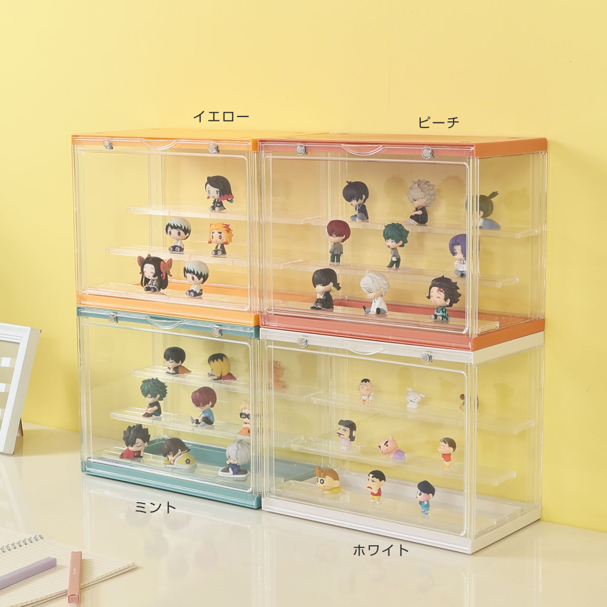 楽天市場】収納ケース コレクションケース hina 扉付き 推し活 卓上
