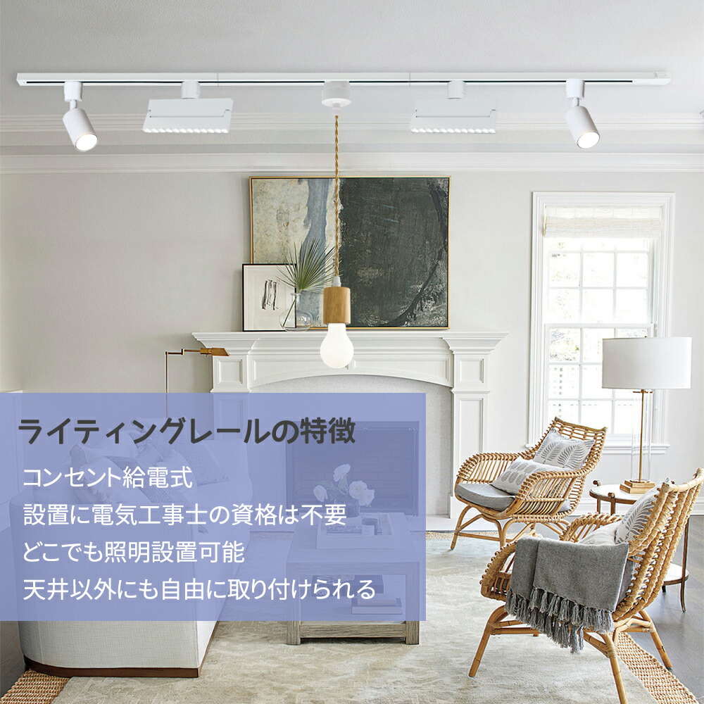 楽天市場】連結用ダクトレール 0.65m 2本セット 延長可能 コンセント