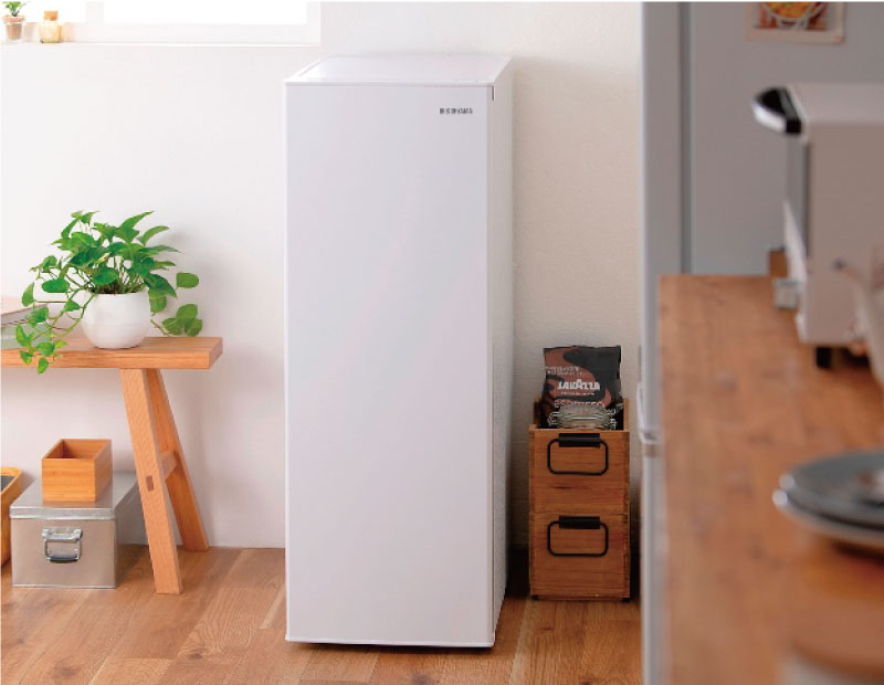 楽天市場】[IUSN-8A-W] アイリスオーヤマ 冷凍庫 右開き 片開きタイプ