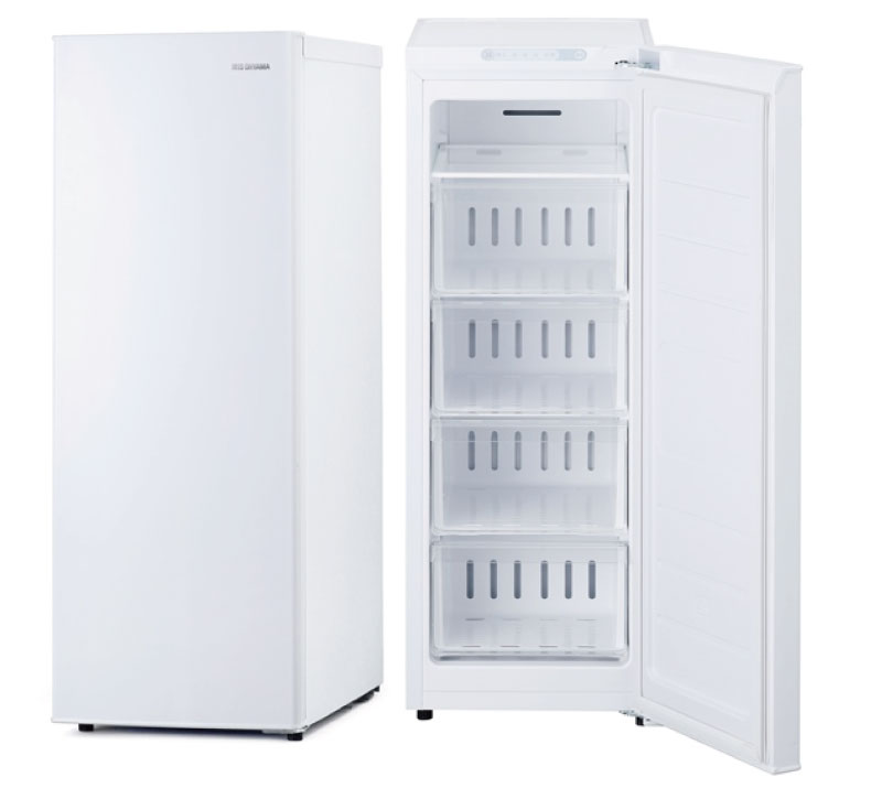 楽天市場】[IUSN-8A-W] アイリスオーヤマ 冷凍庫 右開き 片開きタイプ