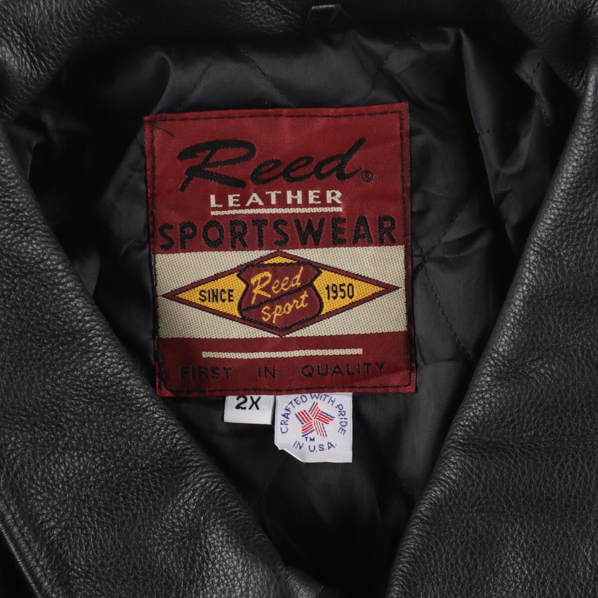 楽天市場】古着 Reed Sport 襟付き 袖革ウールスタジャン アワード