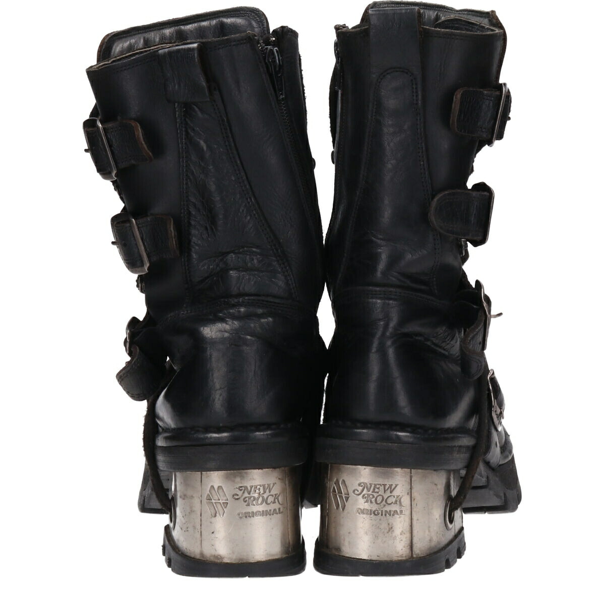 楽天市場】古着 ニューロック NEW ROCK ミドルブーツ レディース24.0cm