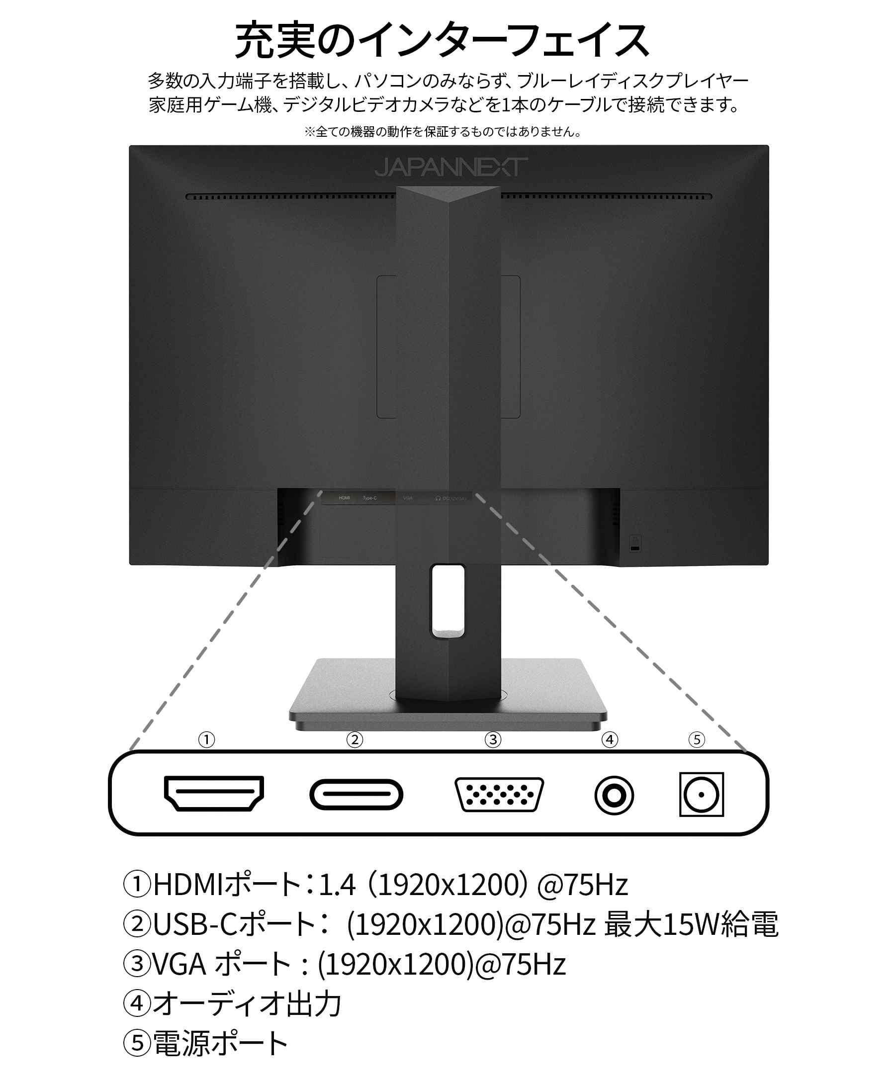 楽天市場】JAPANNEXT 24インチ IPSパネル搭載 WUXGA(1920x1200)解像度