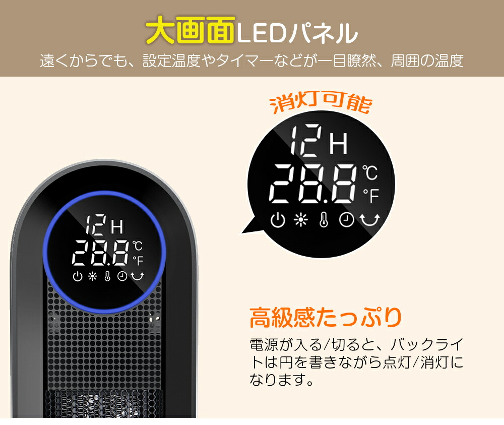 楽天市場】【楽天1位】セラミックファンヒーター 温風ヒーター 人感