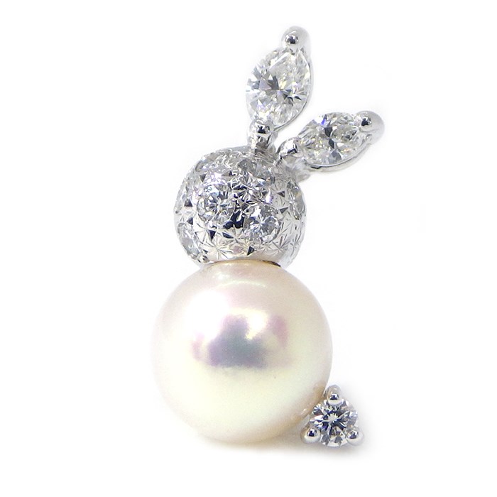 楽天市場】タサキ 田崎真珠 TASAKI ピンブローチ ウサギ 兎 モチーフ