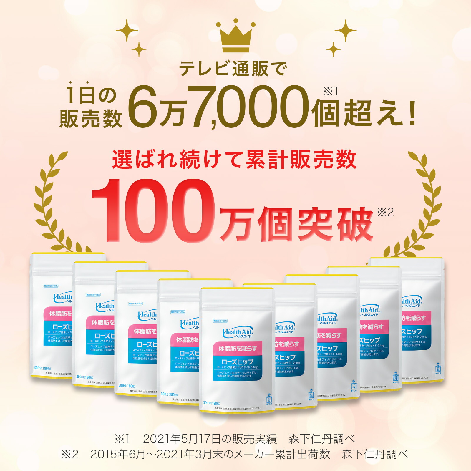 楽天市場】【森下仁丹公式】ヘルスエイド ローズヒップ 30日分 (180粒