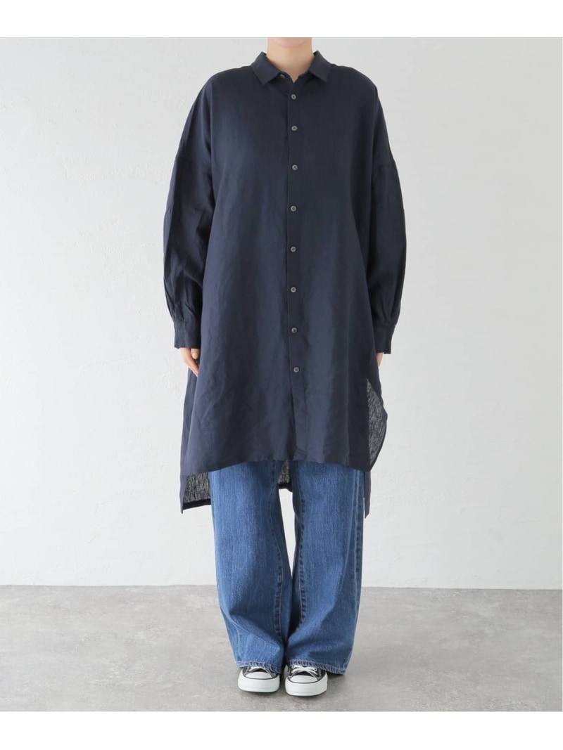 楽天市場】【SALE／30%OFF】40リネン チュニックシャツ journal