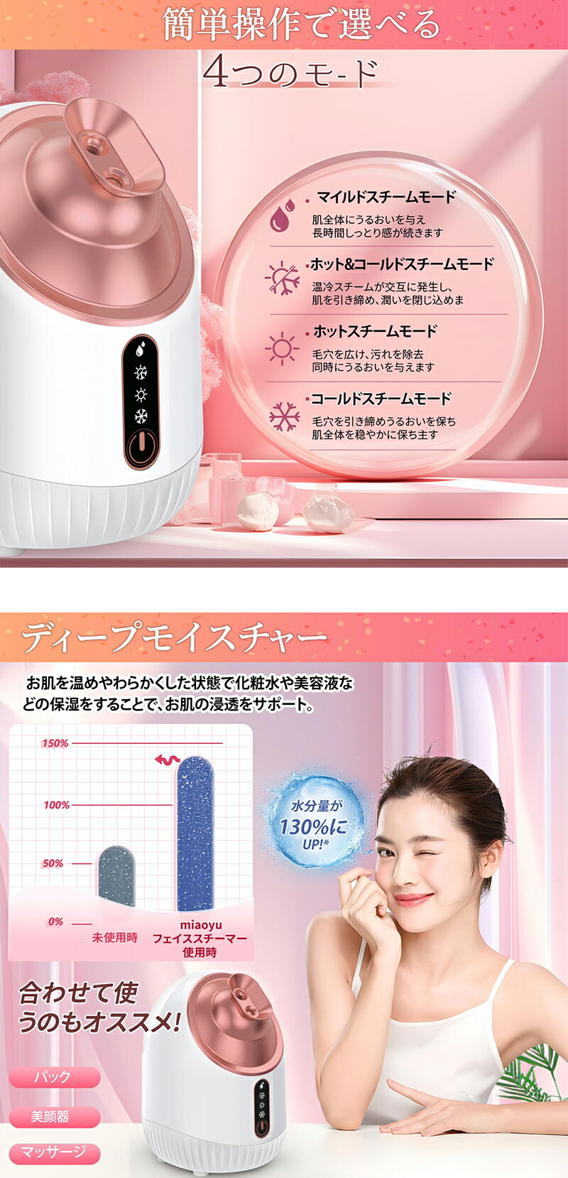 楽天市場】美顔器 フェイスケア フェイススチーマー ナノミスト