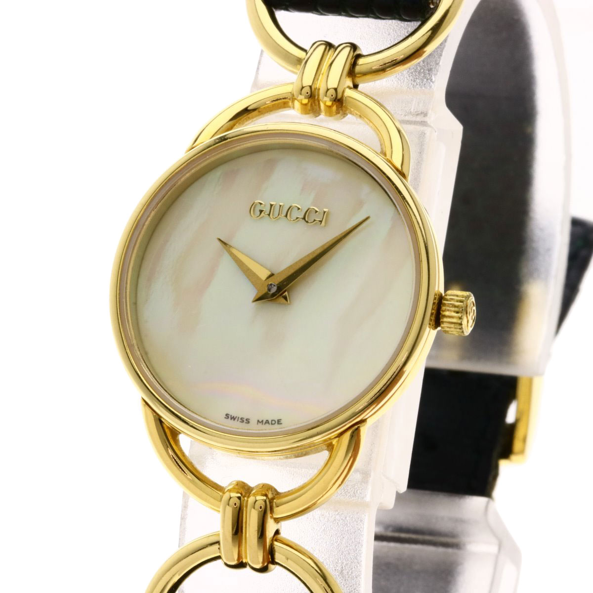 楽天市場】グッチ 6000.2.L 腕時計 GP/革 レディース 【中古】【GUCCI