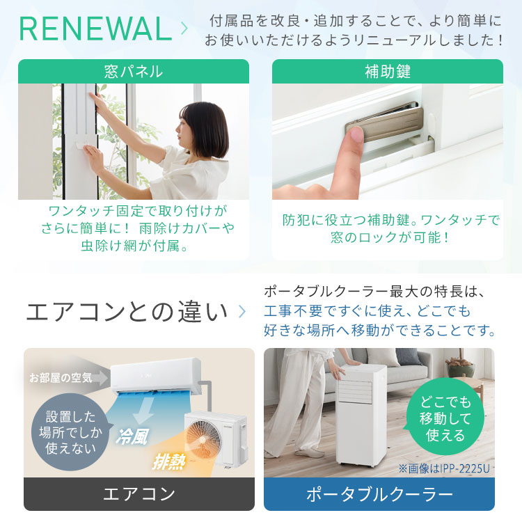 楽天市場】☆楽天1位☆ ポータブルクーラー 工事不要 アイリスオーヤマ