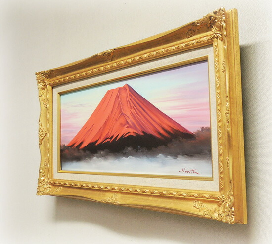楽天市場】絵画 油絵 赤富士 （森田浩二） WF3号 送料無料 【肉筆