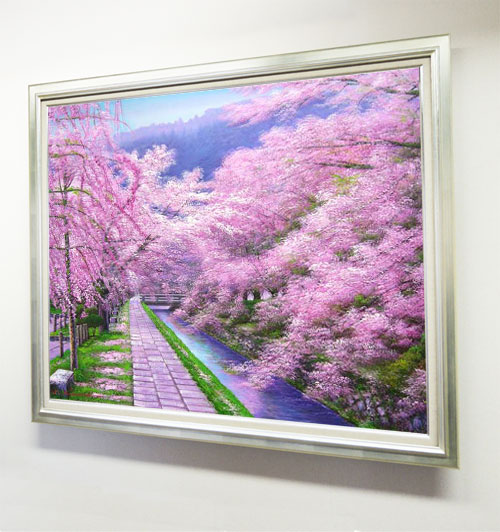 4262）松本竹敏 油絵F15号「馬牛のいる風景 1975年」独立美術