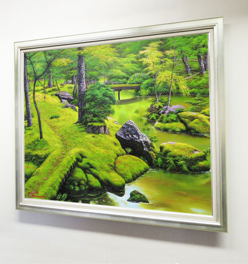 楽天市場】絵画 油絵 苔寺（西芳寺） F50号 （堤照男） 送料無料