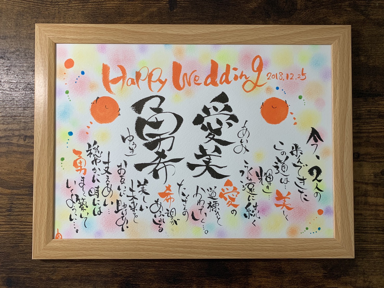 楽天市場】【フレーム入りネームポエムA4サイズ 2名様まで同料金