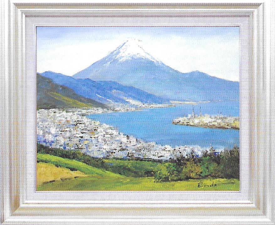 楽天市場】【送料無料】絵画□遠藤勝□清水港 F10□油絵□風景画□自然