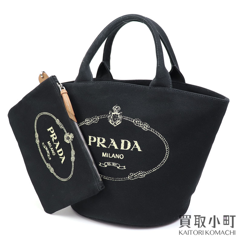 楽天市場】【美品】プラダ【PRADA】 カナパ トートバッグ シルク